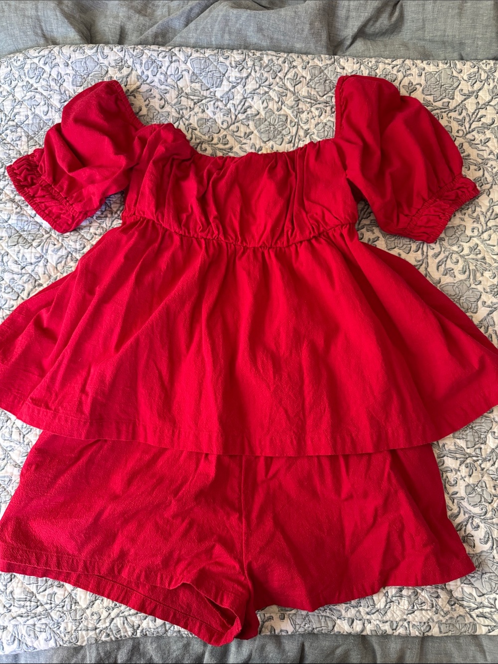 Free People Donnie Short Set - Red